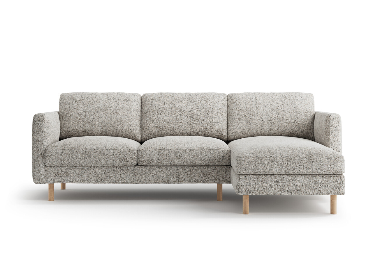 Coltar dreapta 3 locuri, Eden, Micadoni Home, 250x150x90 cm, tesatura structurata, bej melange - imagine 6
